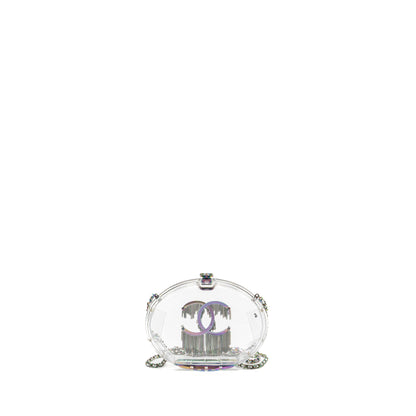 Chanel 18s Evening Bag with Detail Chains Embellished Acrylic Multicolour Hardware