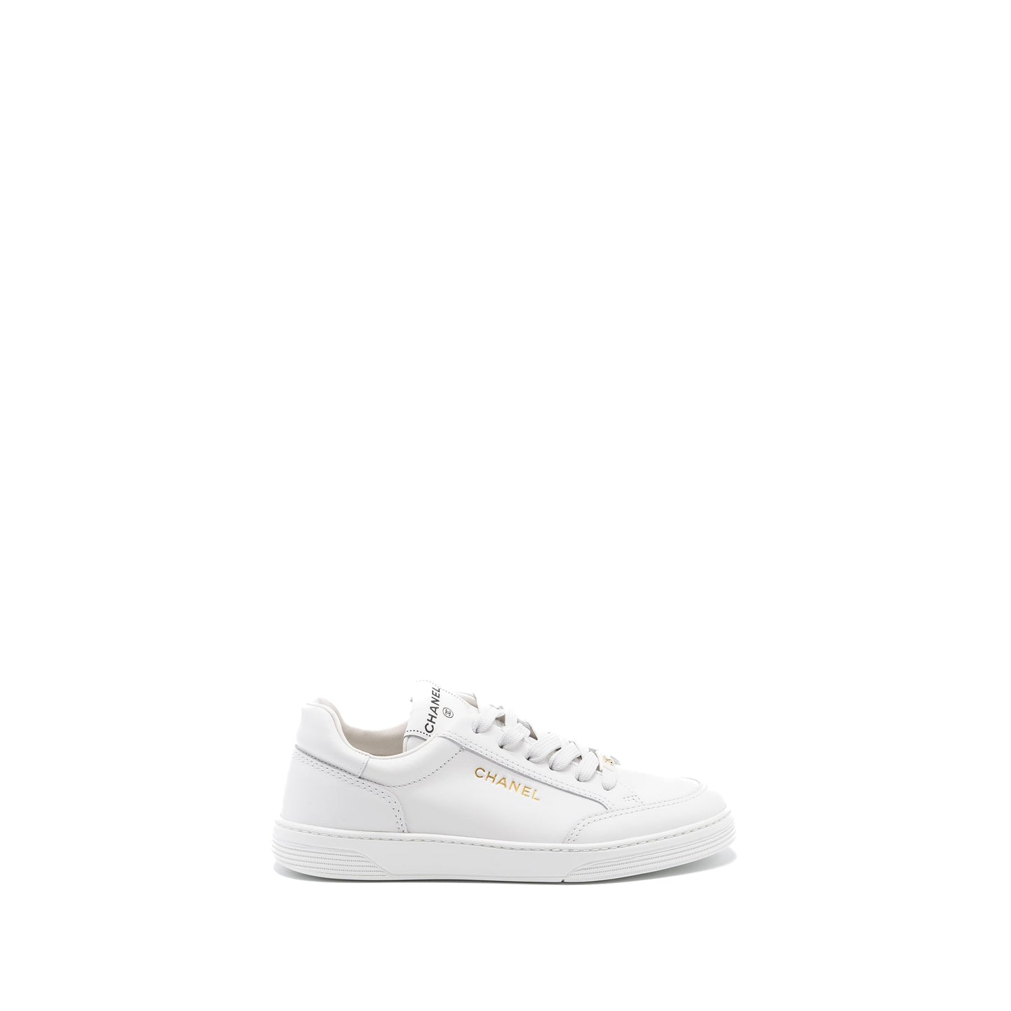 Chanel size 38.5 sneakers black / white