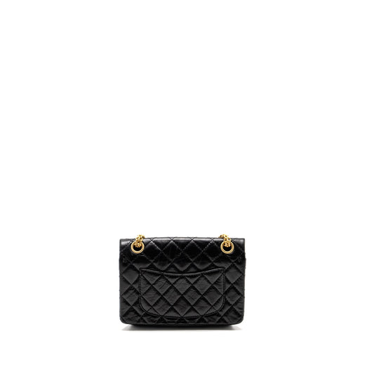 CHANEL Mini 2.55 Reissue Flap Bag Aged Calfskin Black Brushed  (Microchip)