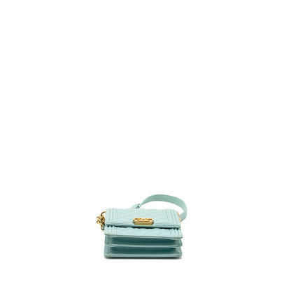 Chanel North South Boy Bag Caviar Light Blue