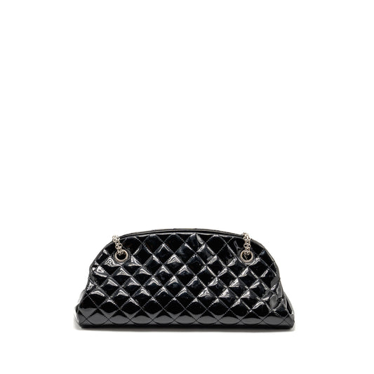 Chanel Just Mademoiselle Bowling Bag Patent Black