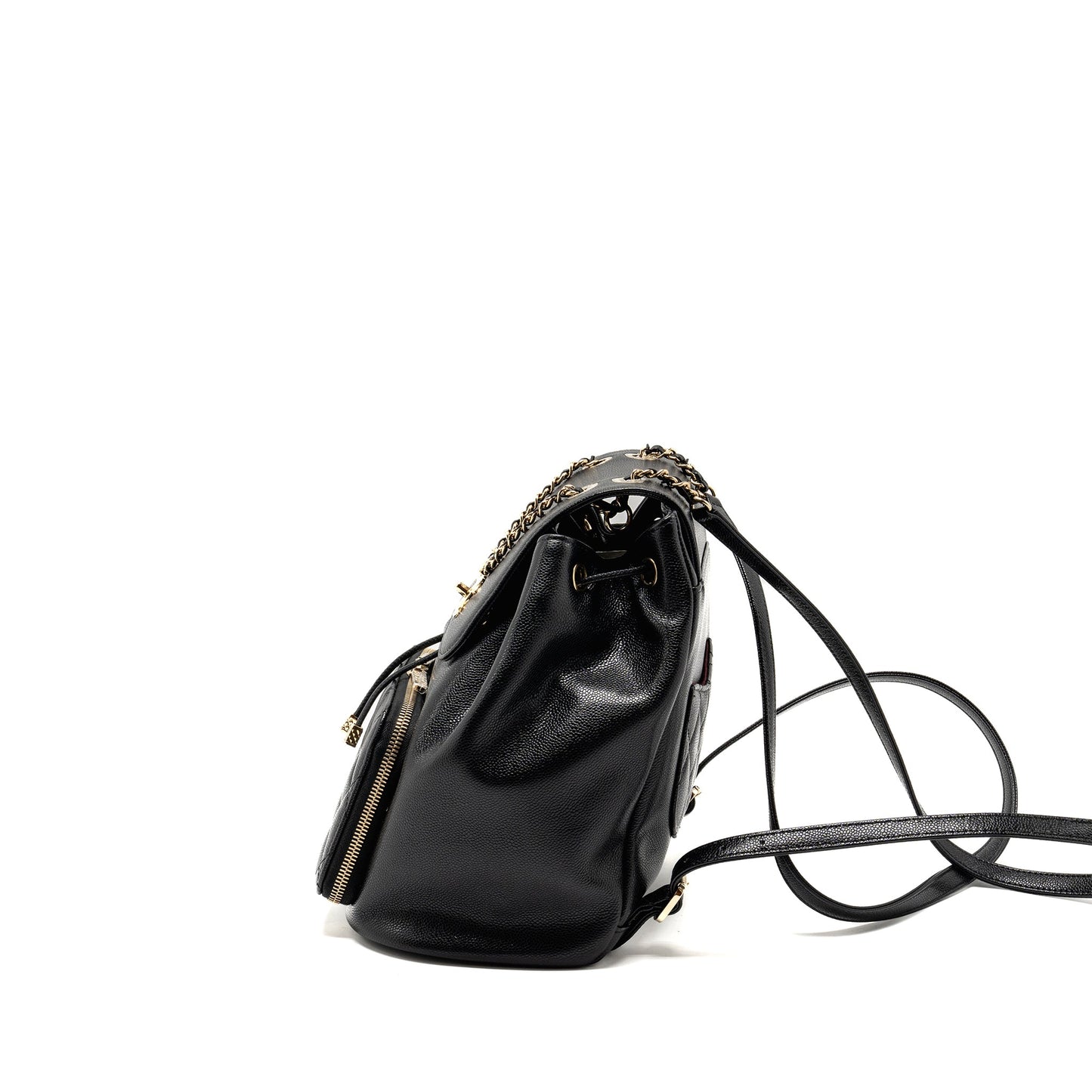 Chanel Affinity Backpack Caviar Black L (Microchip)