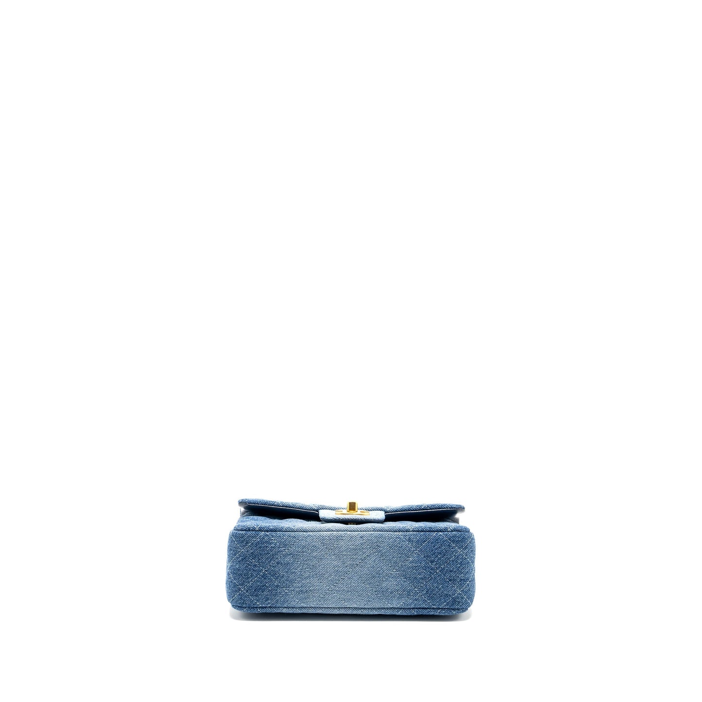 CHANEL 24S Mini Rectangular Flap Bag Denim Blue  (Microchip)