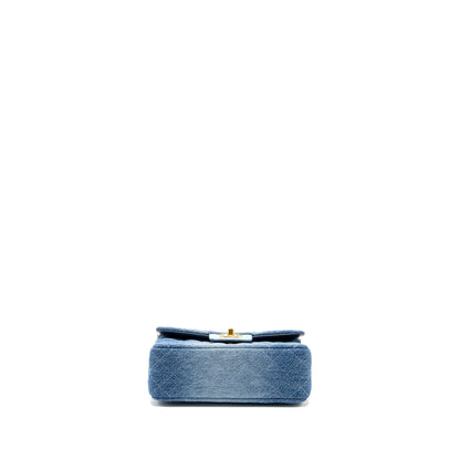 CHANEL 24S Mini Rectangular Flap Bag Denim Blue  (Microchip)