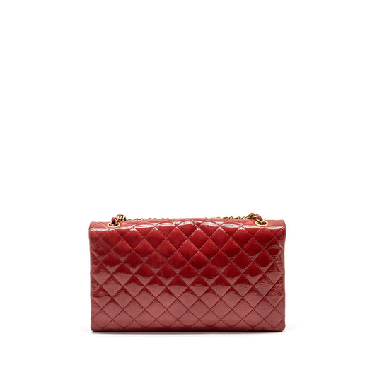 Chanel Seasonal Flap Bag Patent Goatskin/Lambskin Red