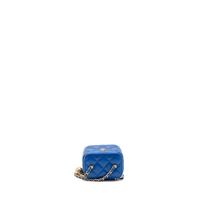 Chanel Pearl Crush Mini Vanity Lambskin Blue (microchip)