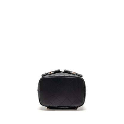 Chanel Drawstring Two Pockets Backpack Calfskin Black