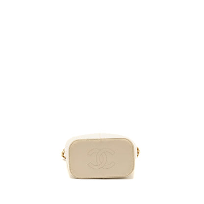 Chanel bucket bag lambskin creamy white