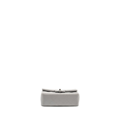 Chanel Mini Rectangular Flap Bag Lambskin Light Grey (Microchip)
