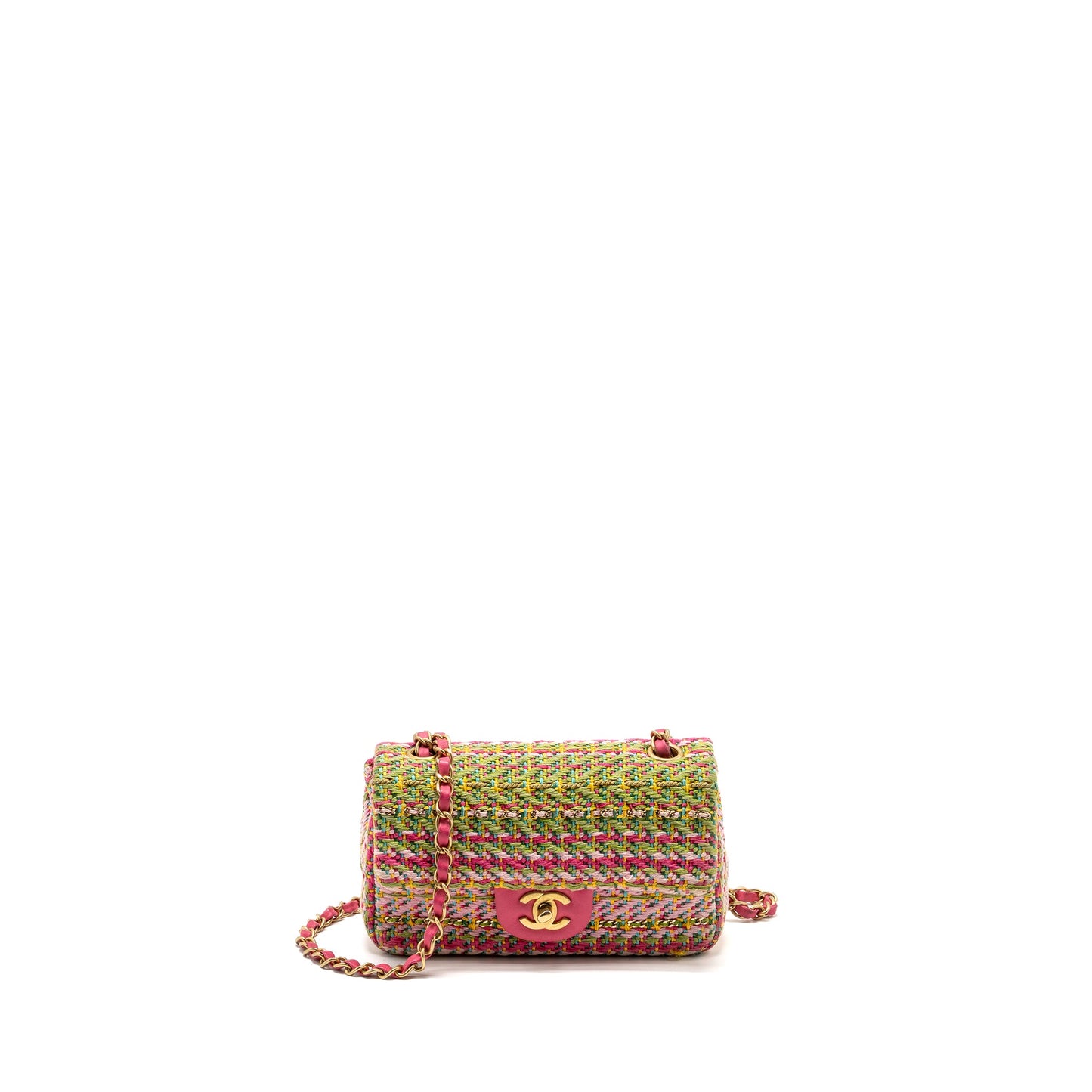 Chanel 21C Mini Rectangular Flap Bag Tweed Multicolour