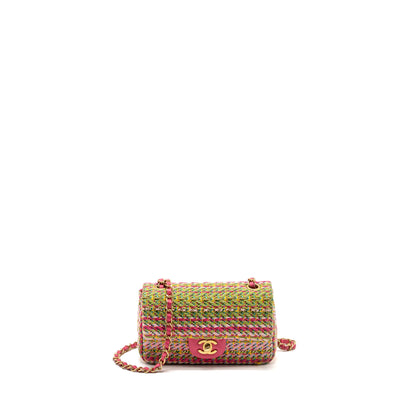 Chanel 21C Mini Rectangular Flap Bag Tweed Multicolour