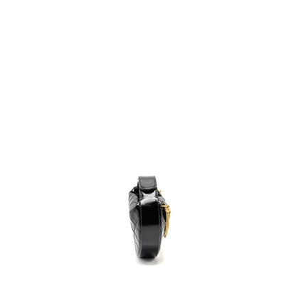 Chanel 21A Round Clutch with Detail Chain Calfskin Black (microchip)