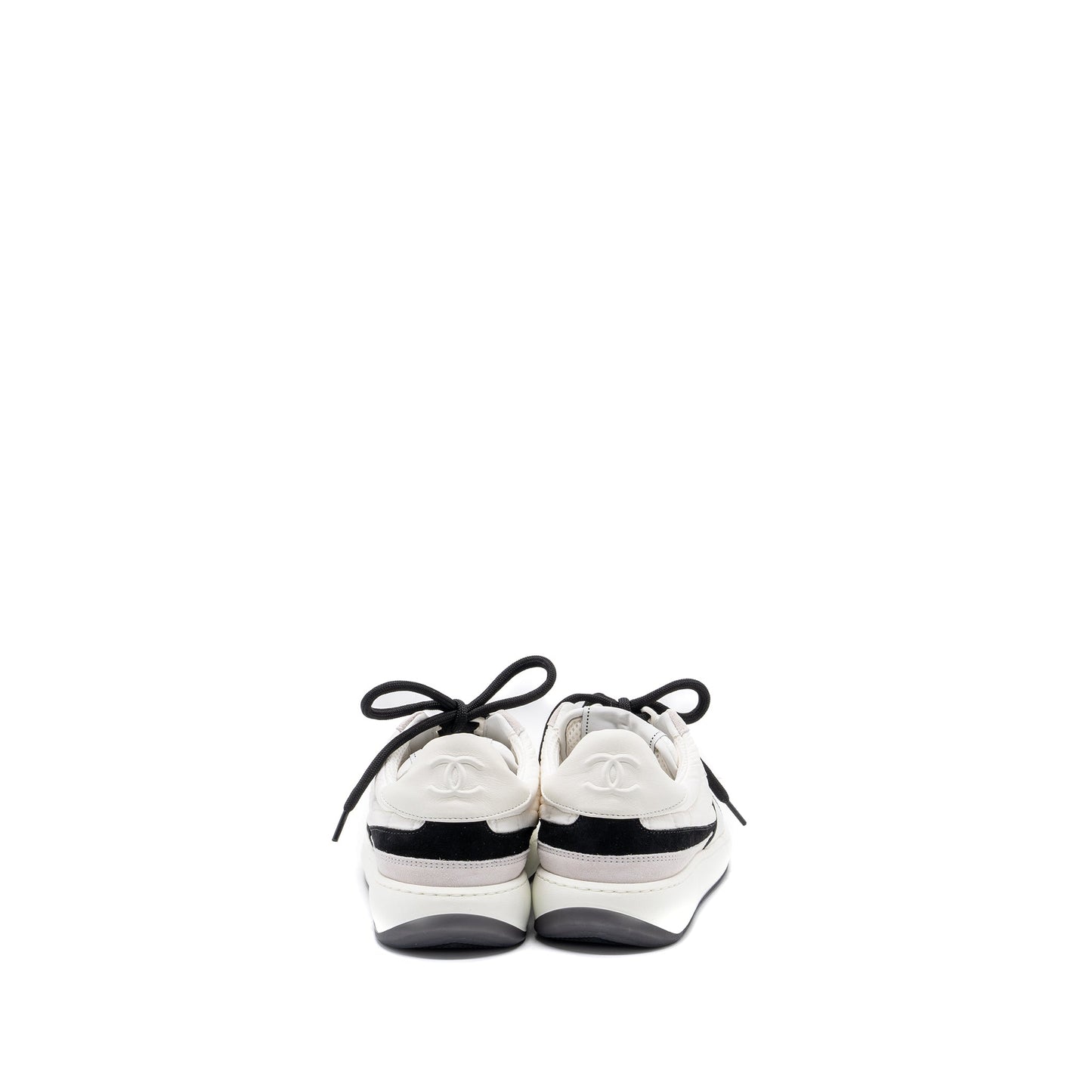Chanel size 38.5 sneakers multicolor black / white/ light grey