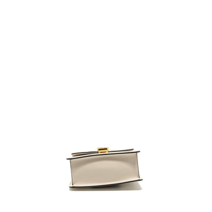 Gucci Mini Sylvie Top Handle Bag Calfskin White