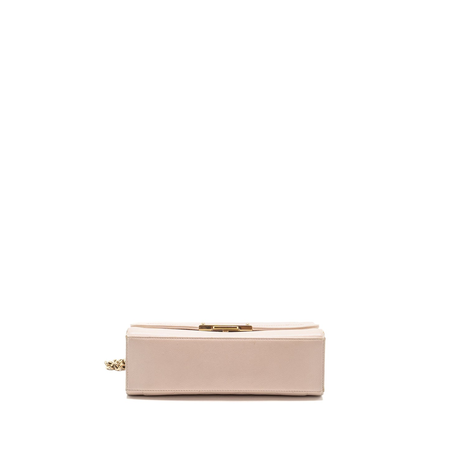 Chanel 17C Click Label Shoulder Bag Calfskin Light Pink L