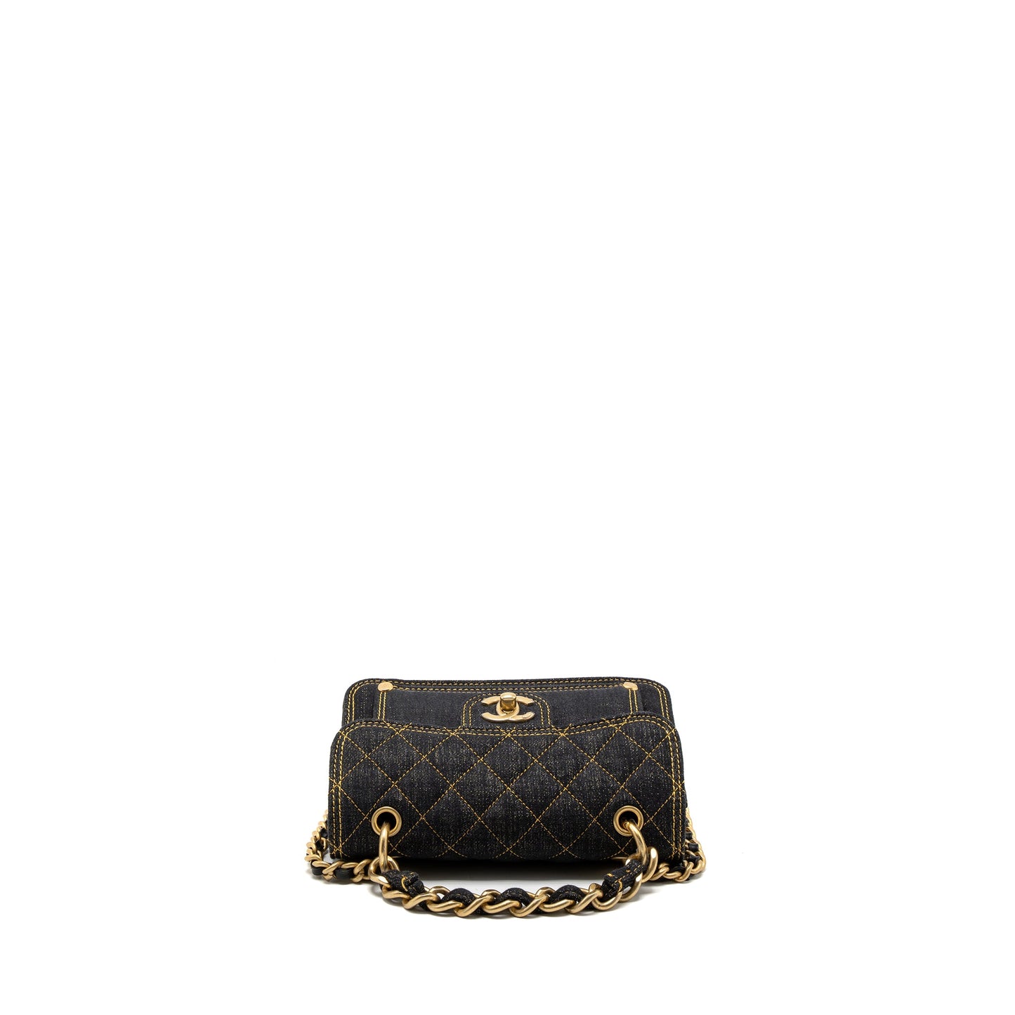 Chanel 23S Flap Bag Denim Dark Blue Brushed  (Microchip)