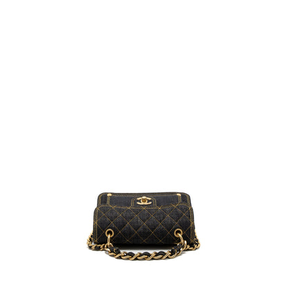 Chanel 23S Flap Bag Denim Dark Blue Brushed  (Microchip)