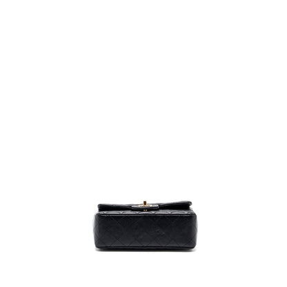 CHANEL MINI RECTANGULAR FLAP BAG LAMBSKIN BLACK L (MICROCHIP)