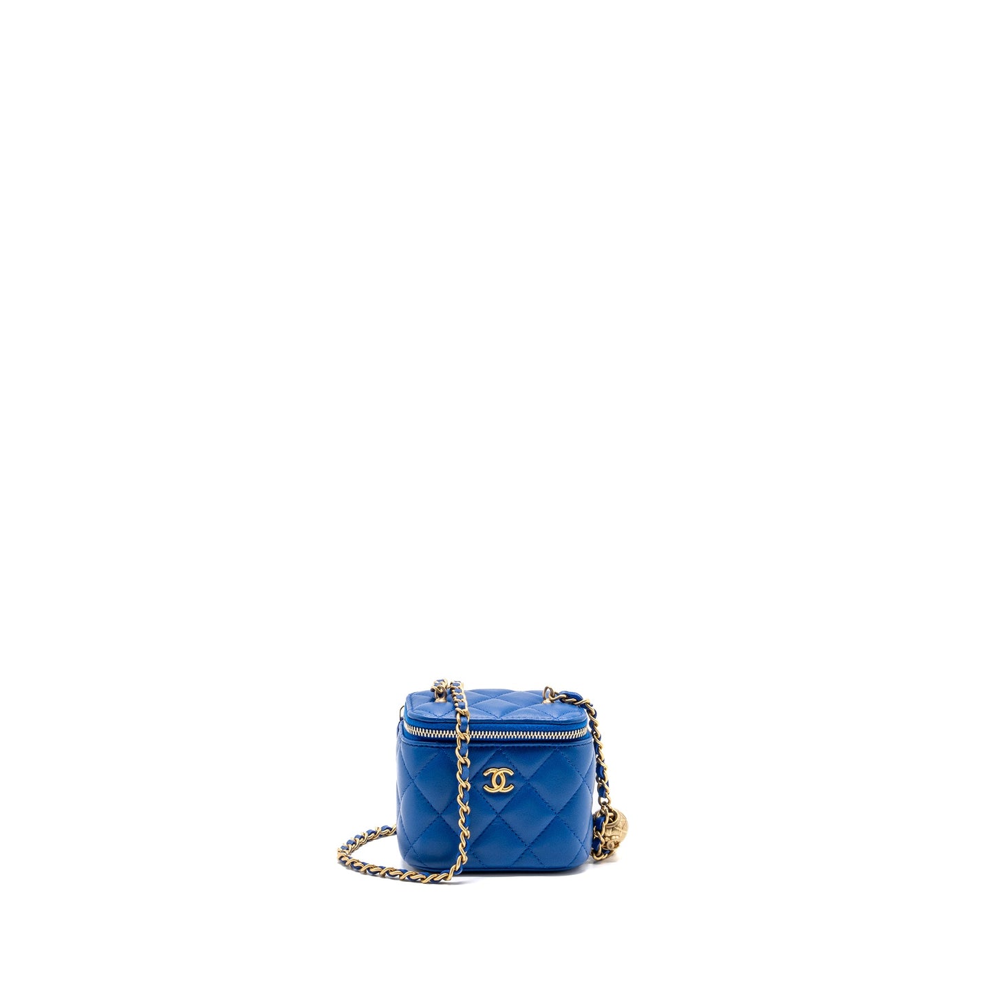 Chanel Pearl Crush Mini Vanity Lambskin Blue (microchip)