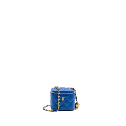 Chanel Pearl Crush Mini Vanity Lambskin Blue (microchip)