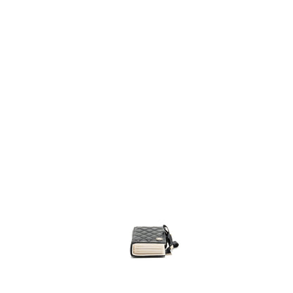 Chanel mini Book Card Holder with Chain Lambskin Black L (microchip)
