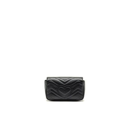 Gucci Super Mini GG Marmont Calfskin Black