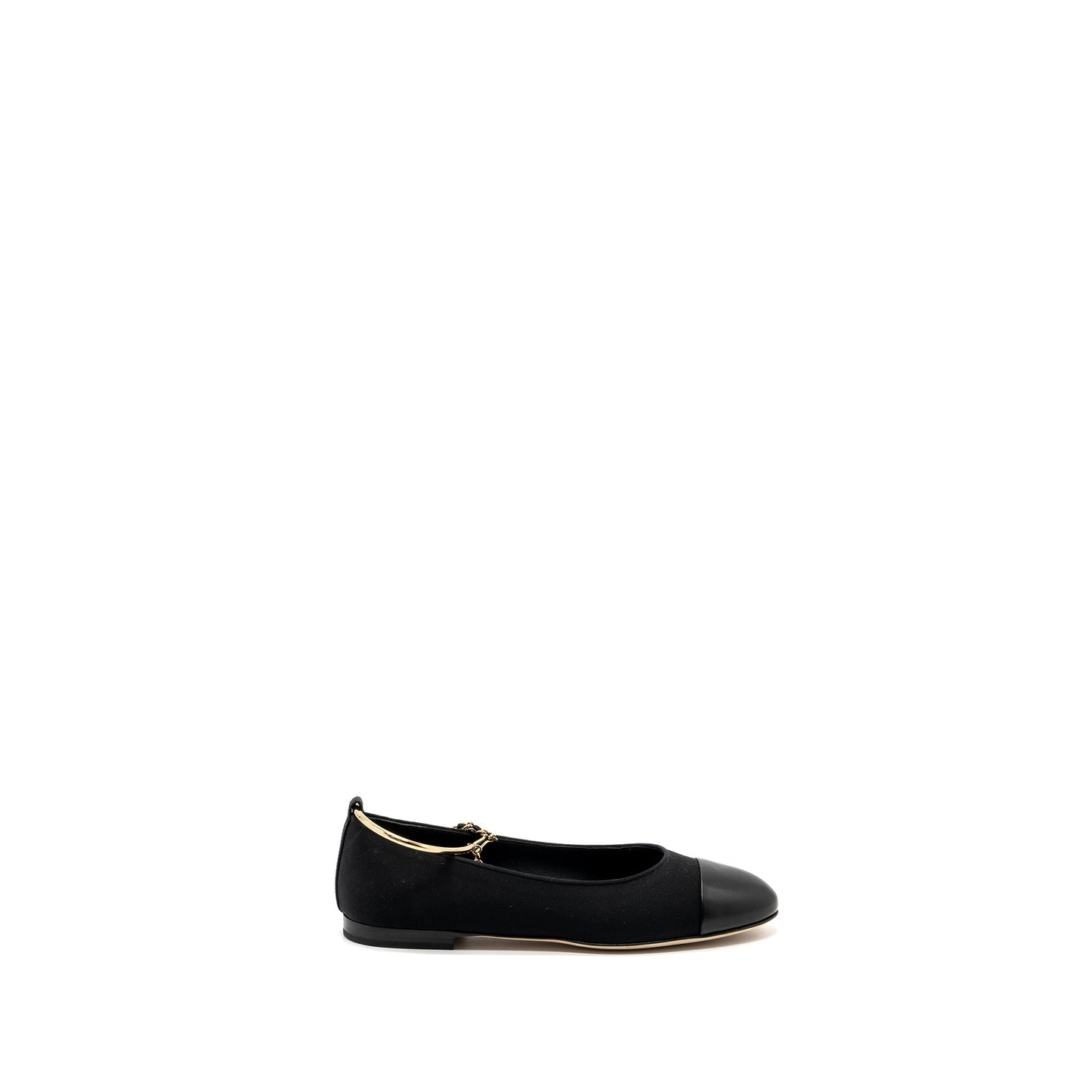 Chanel Size 37 Ballerinas Shoes Canvas/Leather Black L