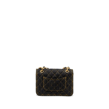 Chanel 23S Flap Bag Denim Dark Blue Brushed  (Microchip)