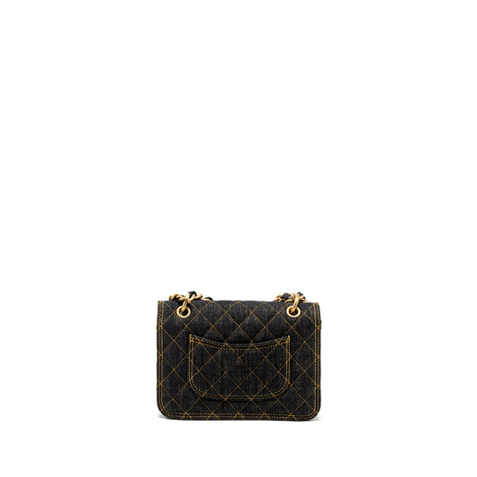 Chanel 23S Flap Bag Denim Dark Blue Brushed  (Microchip)