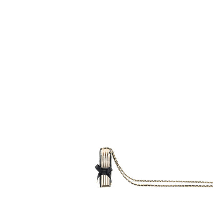 Chanel mini Book Card Holder with Chain Lambskin Black L (microchip)