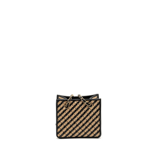 Chanel Urban Jungle Bucket Bag Raffia/Leather Black/Beige L