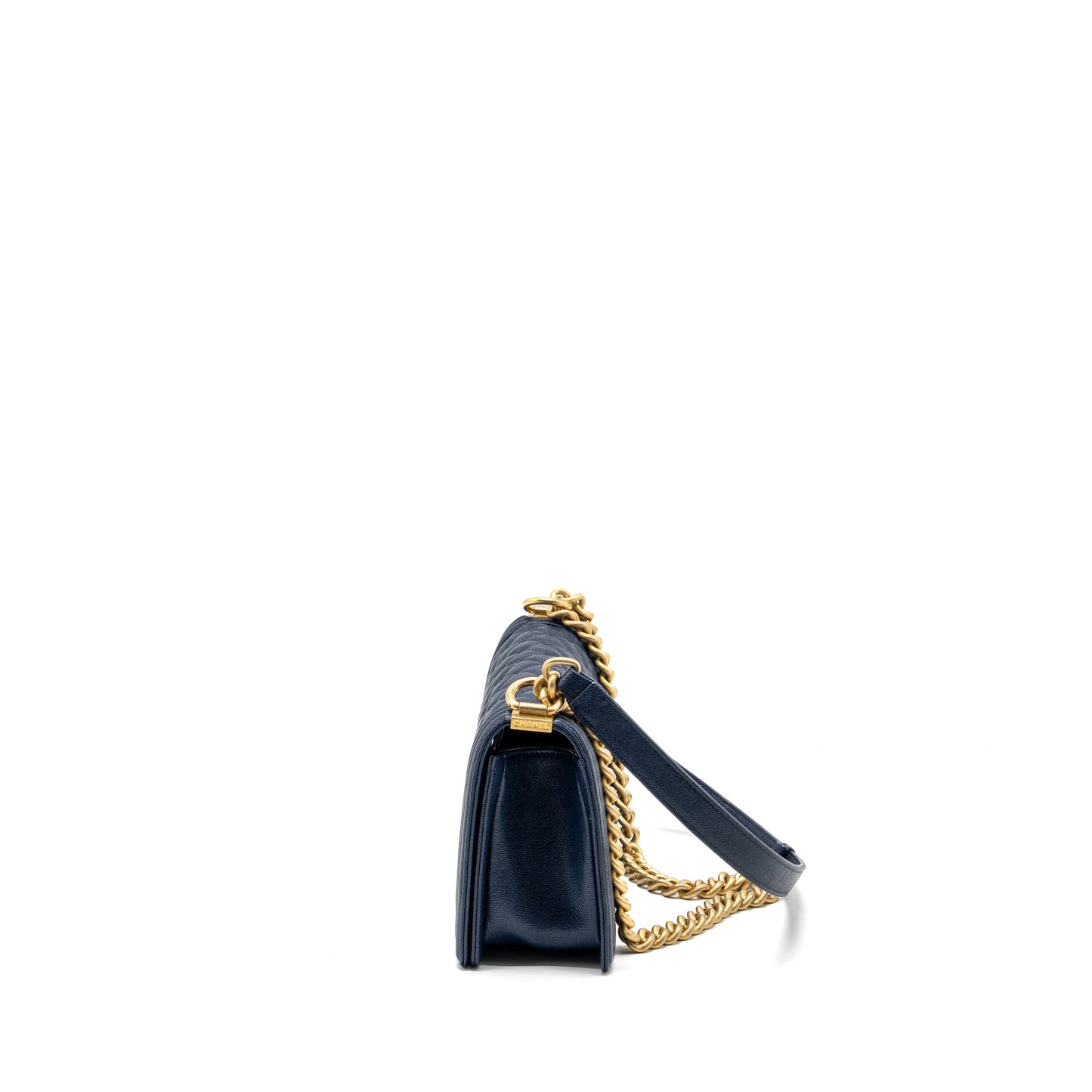 Chanel Medium boy bag caviar navy