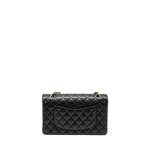 Chanel Medium Classic Double Flap Bag Caviar Black  (Microchip)