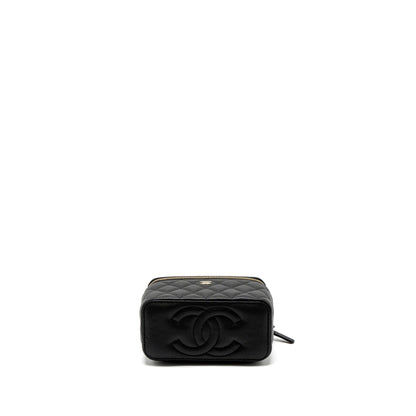 Chanel Long Vanity with Chain Caviar Black L (Microchip)
