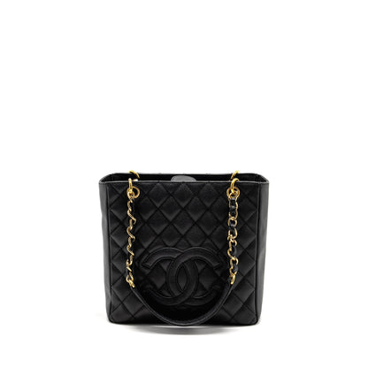 Chanel Petit Shopping Tote Bag Caviar BLACK