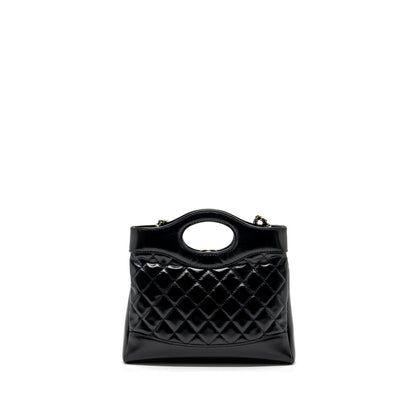 Chanel 24C mini 31 bag shiny calfskin black L (microchip)
