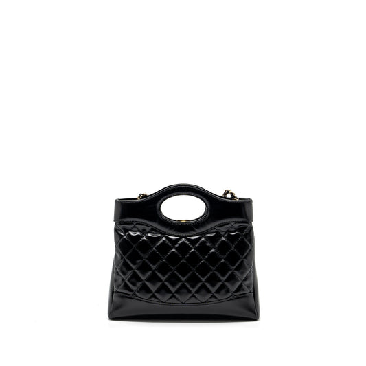Chanel 24C mini 31 bag shiny calfskin black L (microchip)