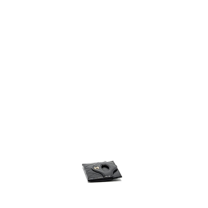Chanel 31 card holder shiny goatskin black L (microchip)