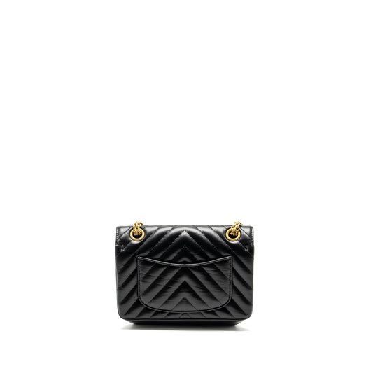 Chanel Mini 2.55 Reissue Chevron Calfskin Black  (Microchip)