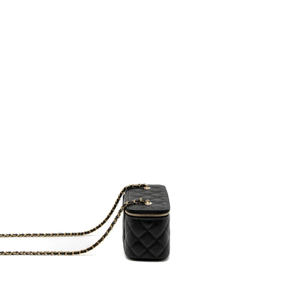 Chanel Long Vanity with Chain Caviar Black L (Microchip)