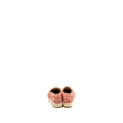 Chanel Size 35 Espadrilles tweed pink / black