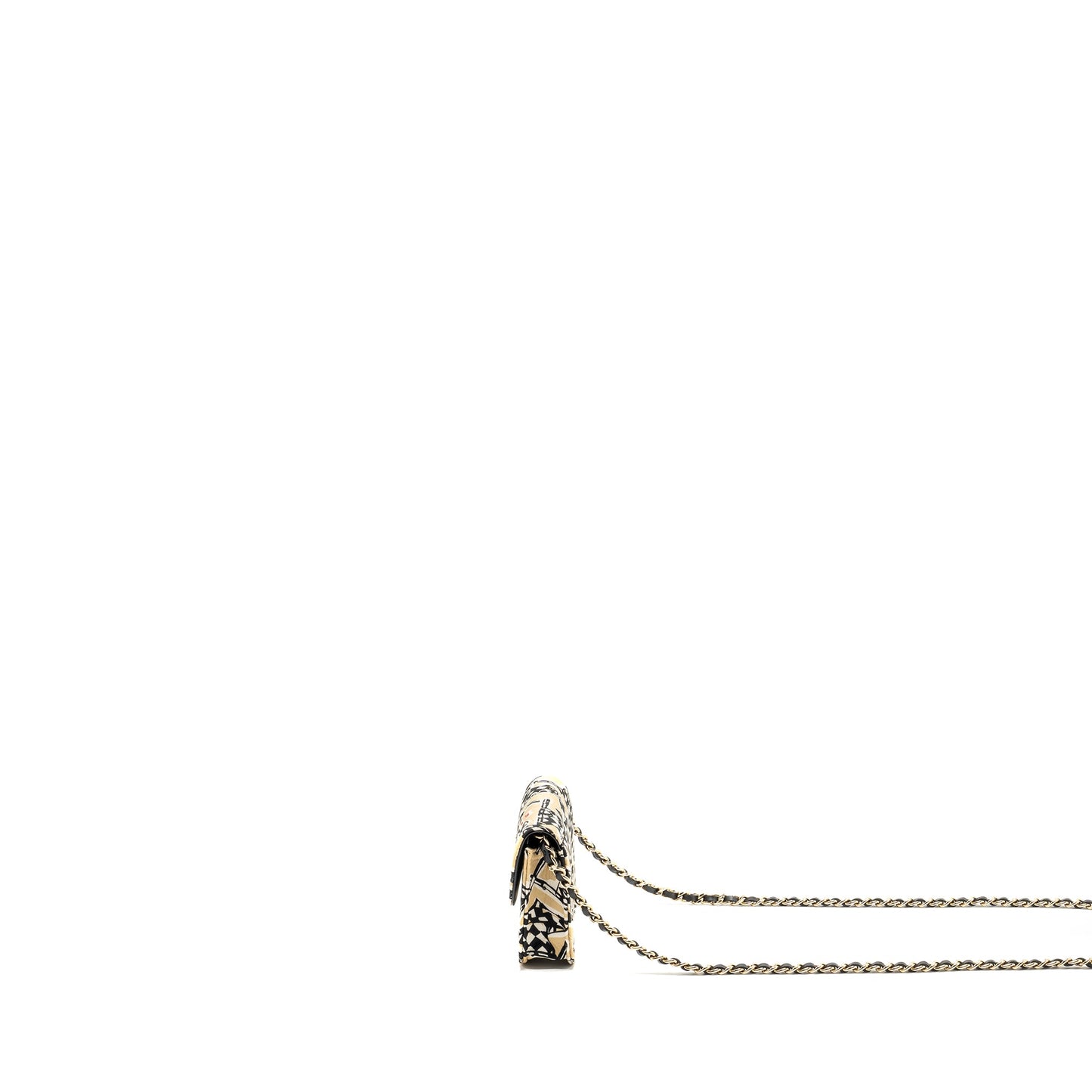 Chanel Mini flap bag Fabric Beige / Multicolour L (microchip)