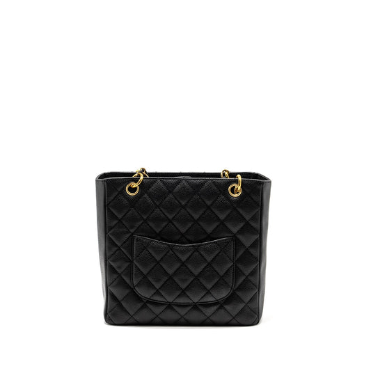 Chanel Petit Shopping Tote Bag Caviar BLACK