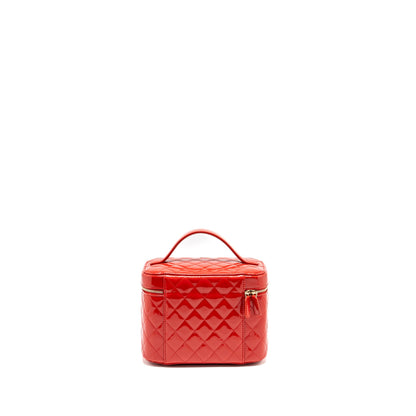 Chanel Large Vanity Pouch Patent Red