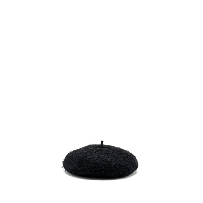 Chanel Size M CC logo Beret Polyamide/Wool Black