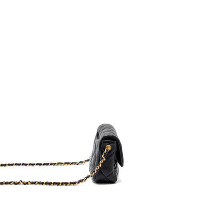 Chanel 23s Coco Love Flap Bag Lambskin Black Brushed (Microchip)