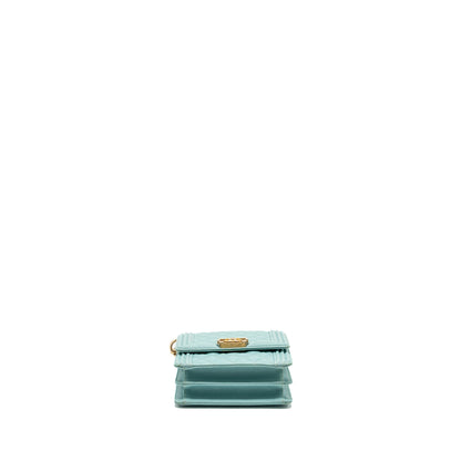 Chanel North South Boy Bag Caviar Light Blue