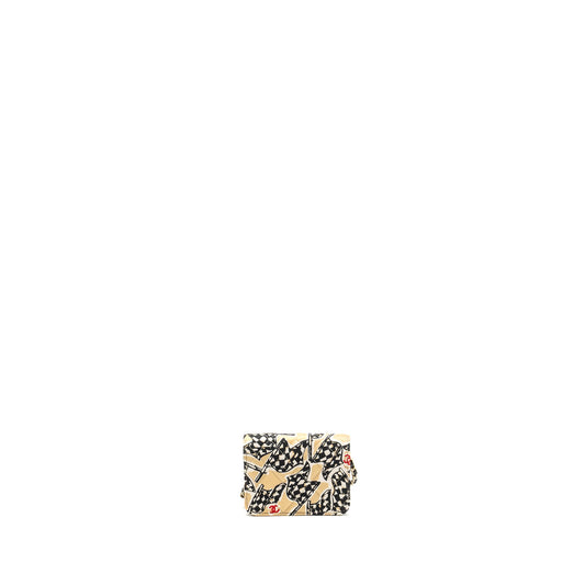 Chanel Mini flap bag Fabric Beige / Multicolour L (microchip)