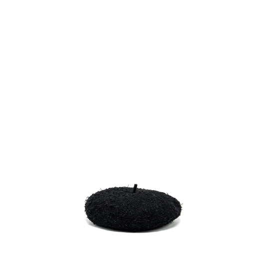 Chanel Size M CC logo Beret Polyamide/Wool Black