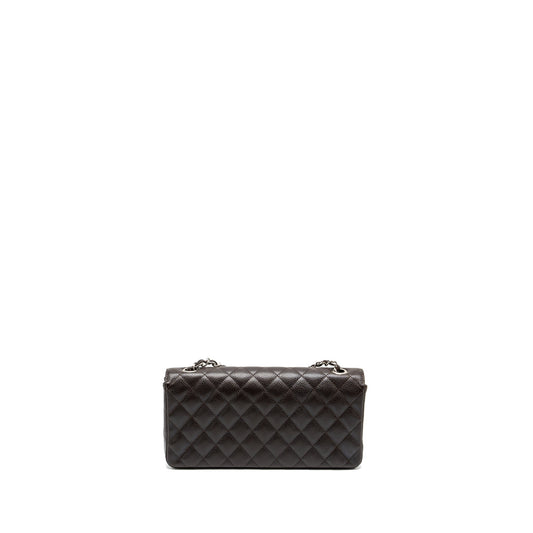 Chanel East West Classic quilted flap bag caviar chocolate